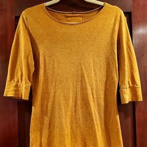 M Squash Bohemian Folk Clothing Not-So Long Sleeve T-Shirt in Hemp Cotton